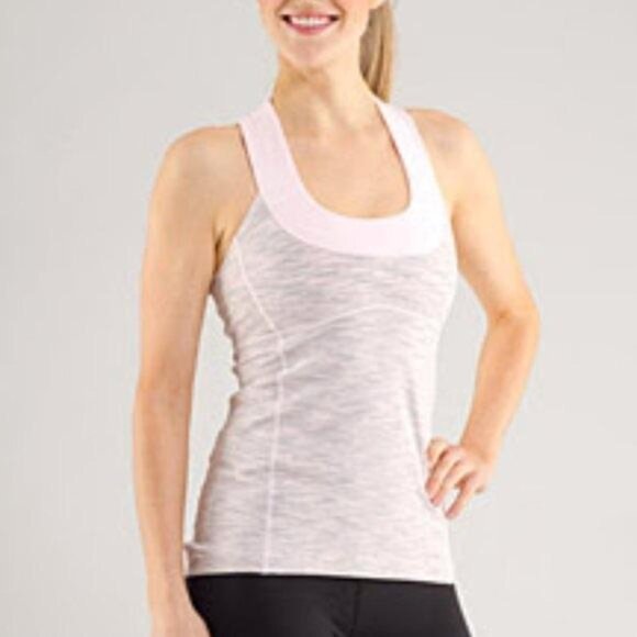 Lululemon Scoop Neck Tank Pink Mist Space Dye - Picture 1 of 8